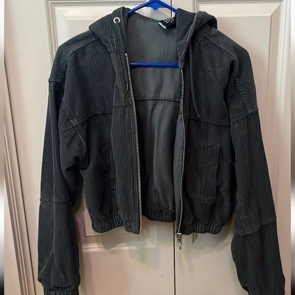 Urban outfitters cropped dark green jacket Small - Picture 2 of 5